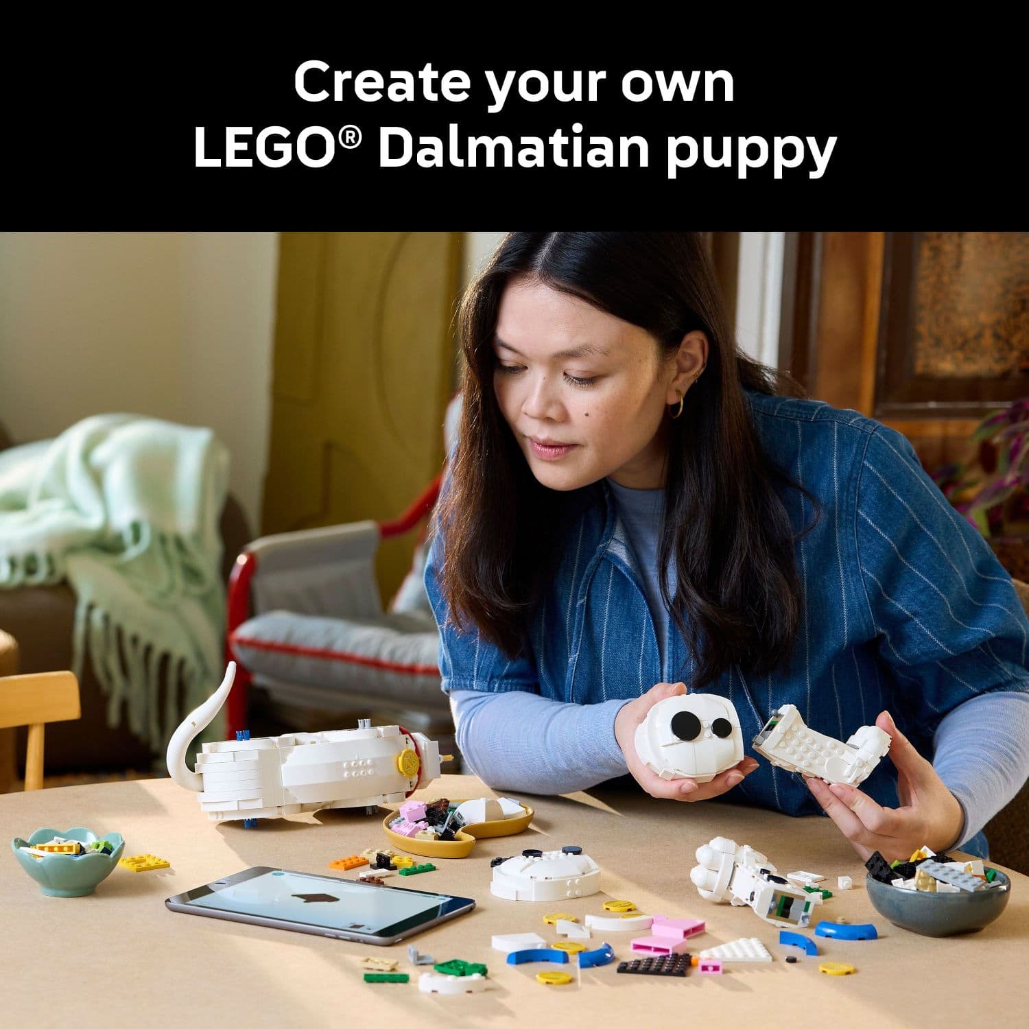 Create your own LEGO Dalmatian puppy