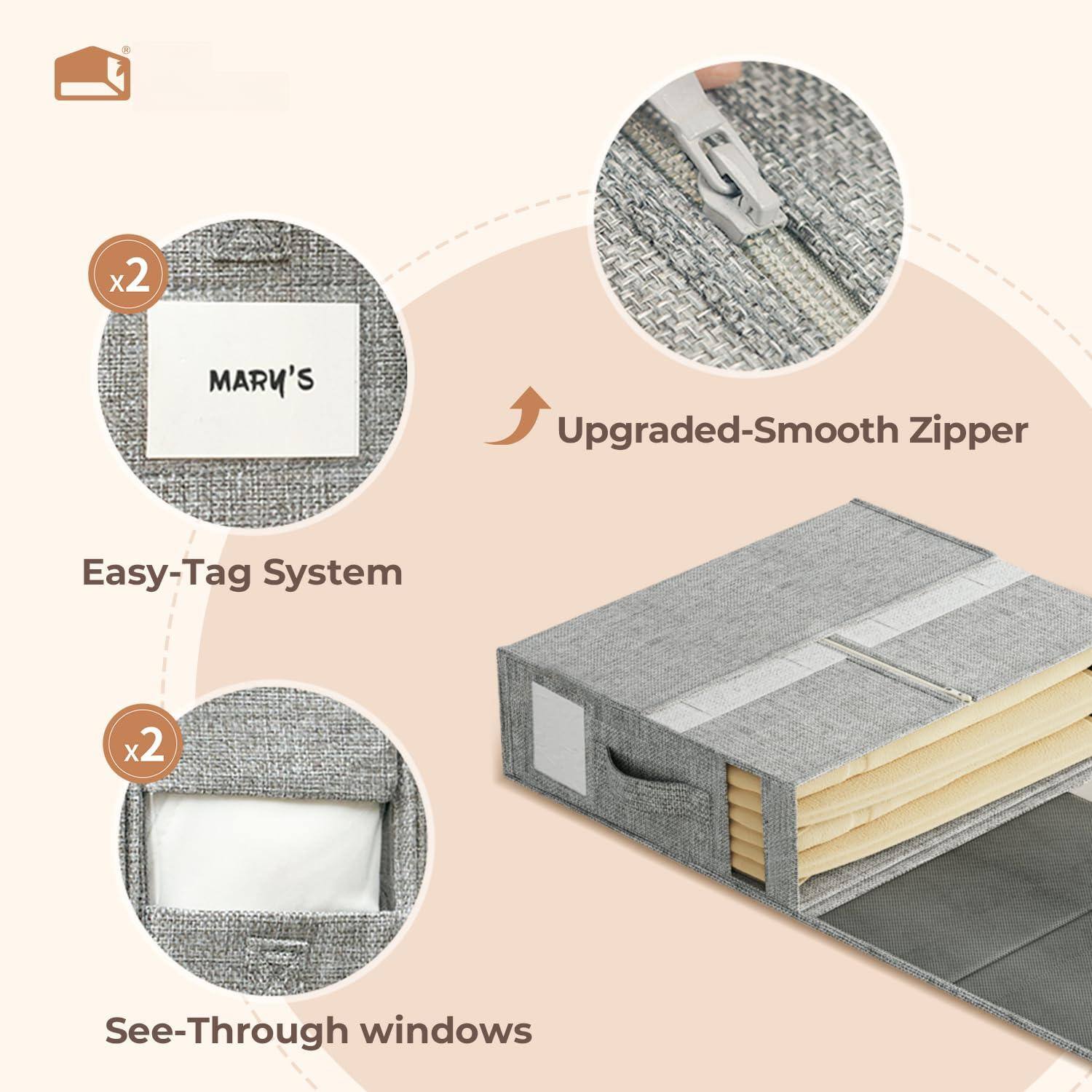 - x2 MARY'S
- Upgraded-Smooth Zipper
- Easy-Tag System
- x2 See-Through windows