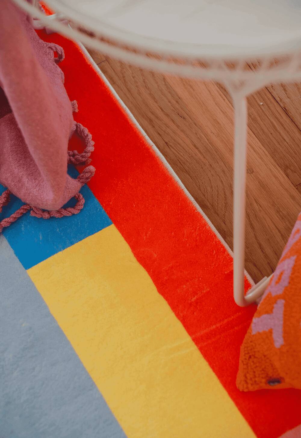 Left. Lanyspace - 5'x7' Area Rug, Washable Rugs Non-Slip Rugs, Easy Clean Soft Carpet, Modern Geometric Print Rug for Home Decor - Multicolor.
