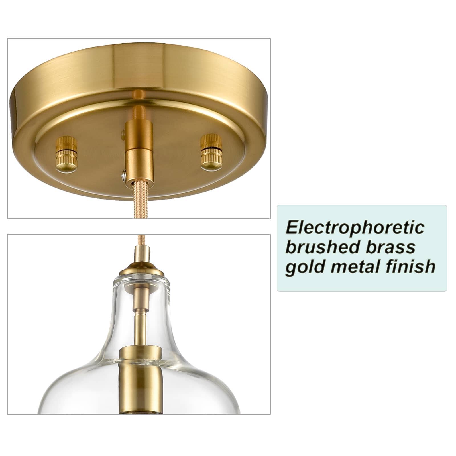 Electrophoretic brushed brass gold metal finish