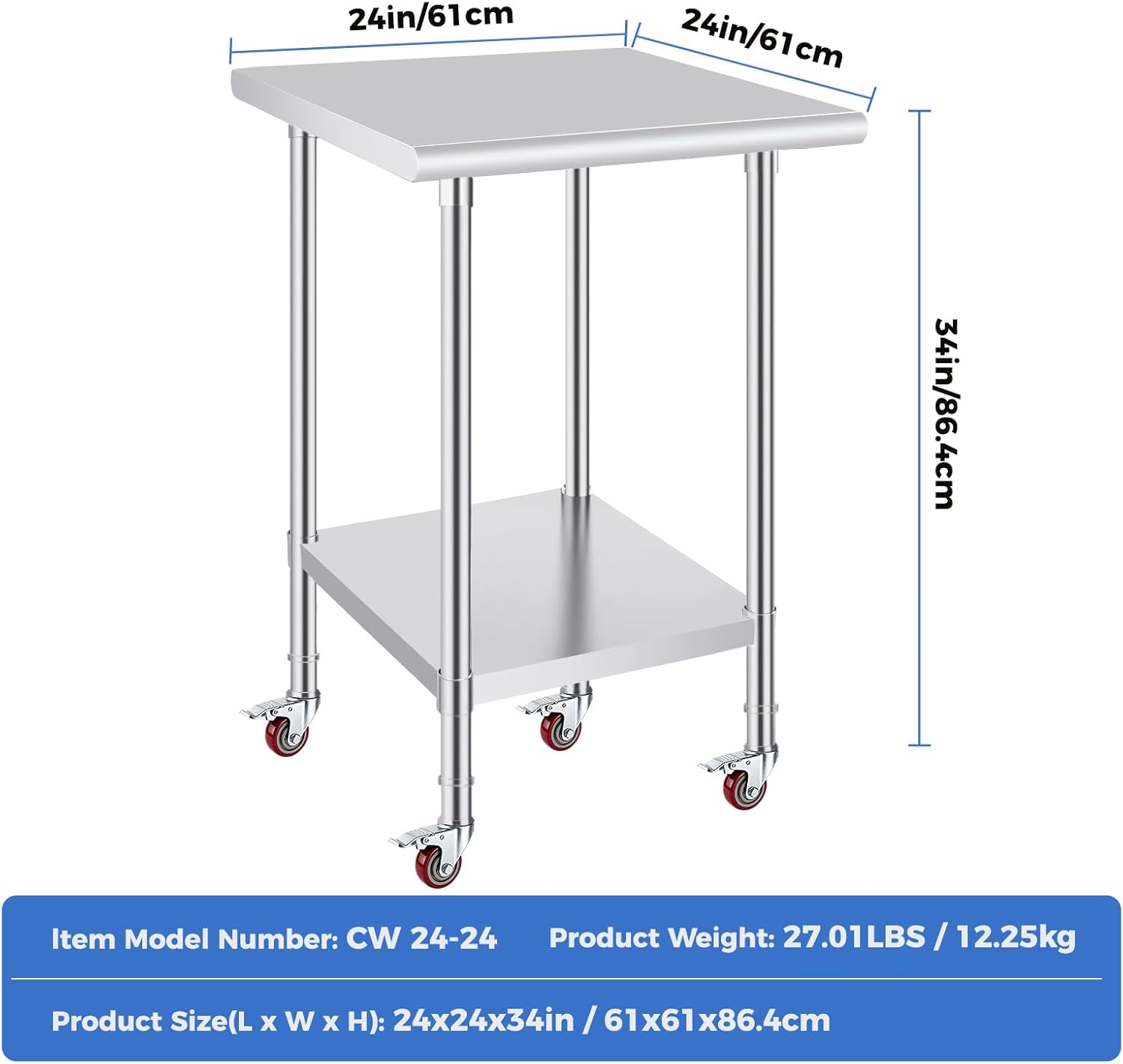 24in/61cm 24in/61cm 34in/86.4cm

Item Model Number: CW 24-24

Product Weight: 27.01LBS / 12.25kg

Product Size(L x W x H): 24x24x34in / 61x61x86.4cm