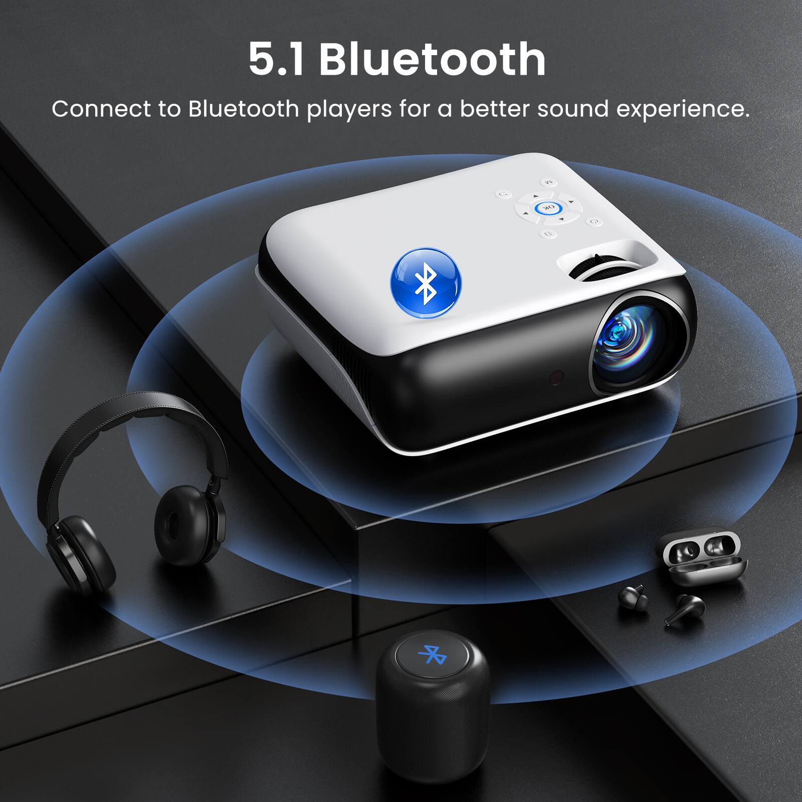 5.1 Bluetooth  
Connect to Bluetooth players for a better sound experience.