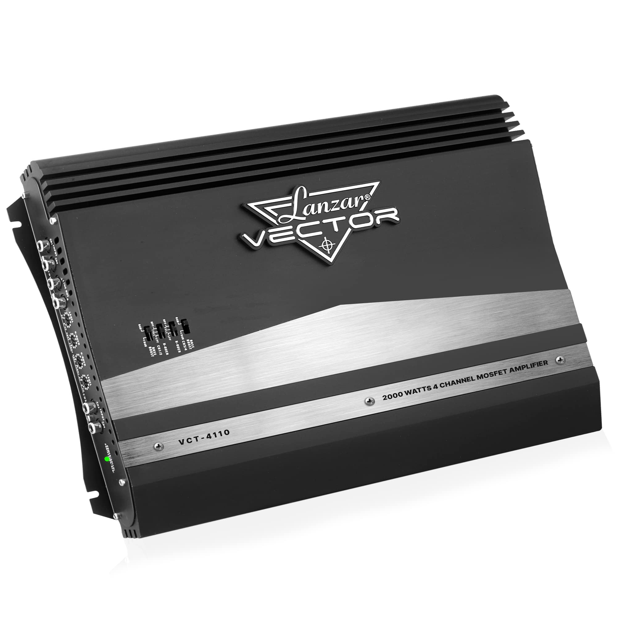 Lanzar - VCT4110 4-Channel MOSFET Amplifier 2000W, Bridgeable Mono/Stereo, Bass Boost Control