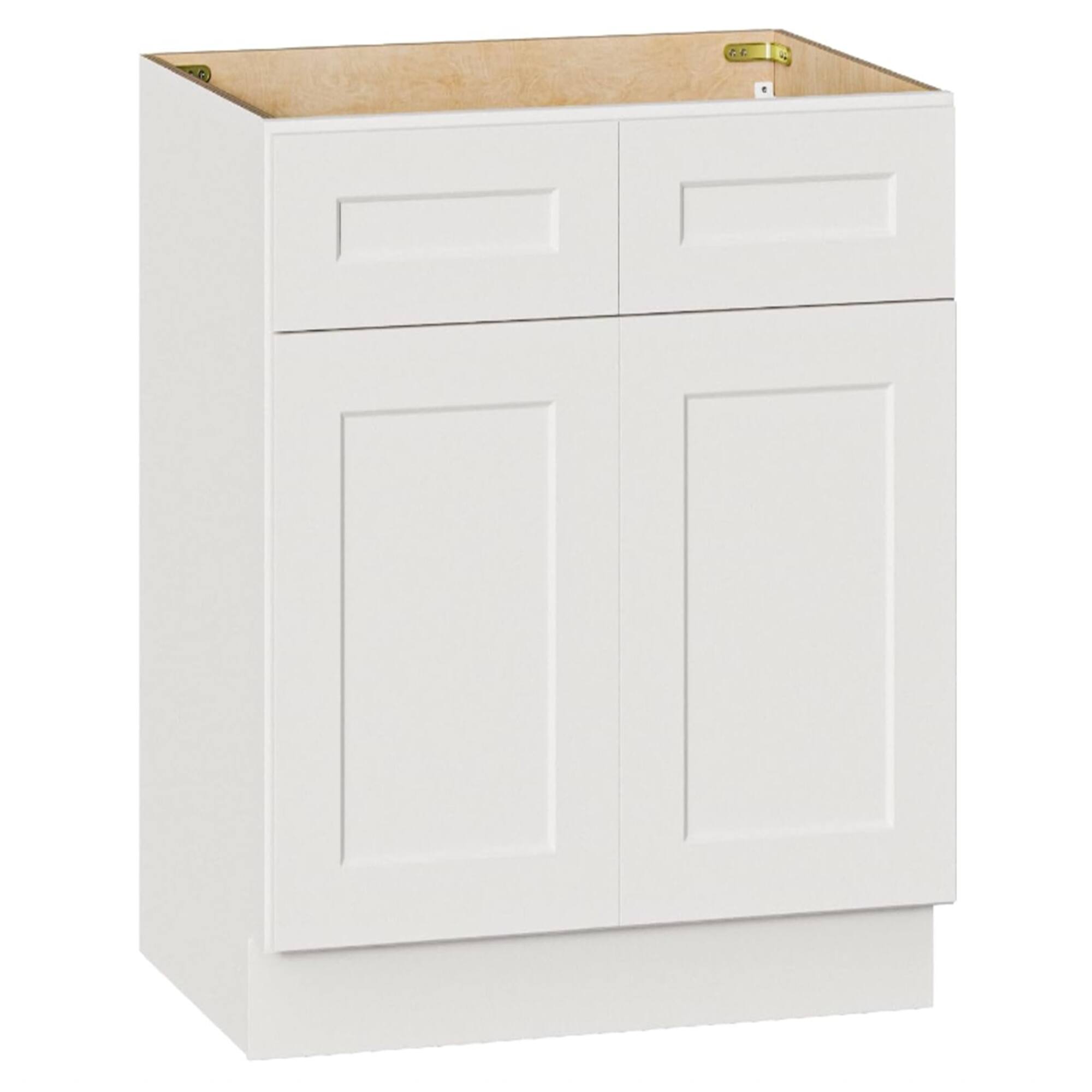 Alt View 4. Boyel Living - White Shaker Base Cabinet with RTA 33-in L x 24-in W x 34.5-in H for Kitchen Bathroom Laundry Garage - White.