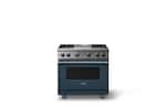 Front. Viking - 5.1 Cu. Ft. 36"W Freestanding Gas Sealed 4 Burner Range with Griddle - Squall.