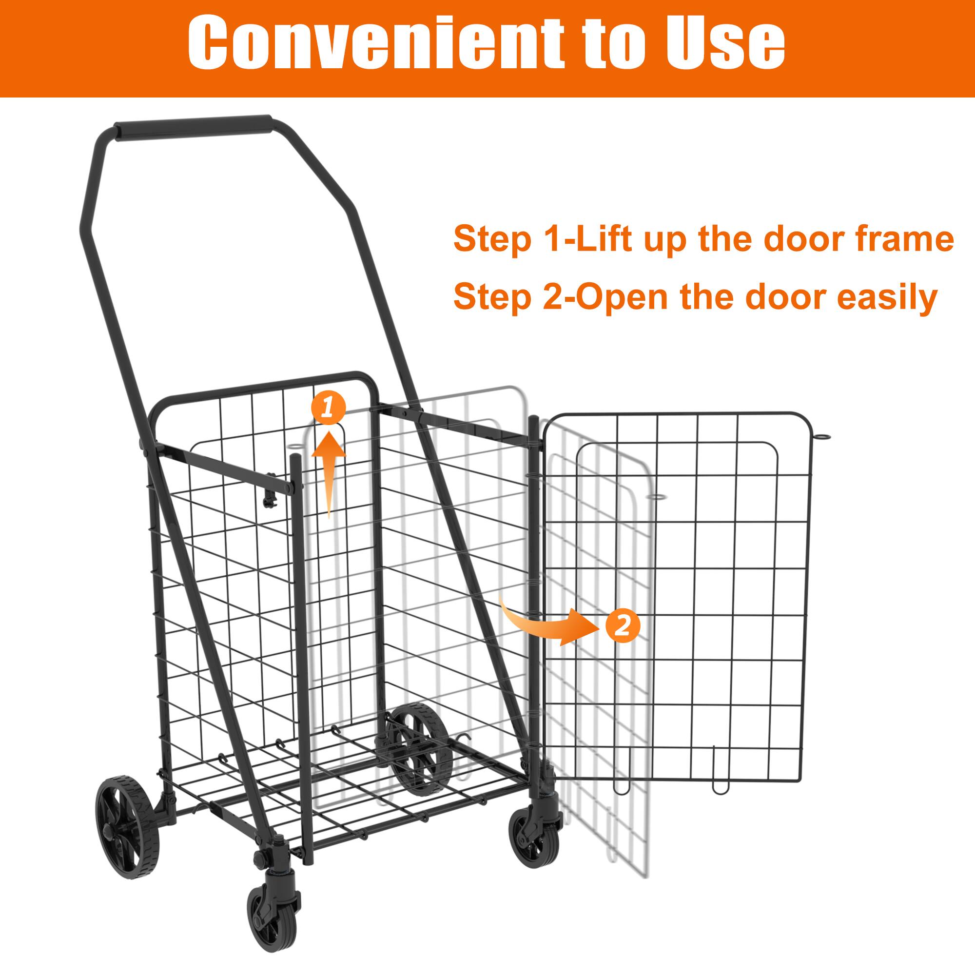 Convenient to Use

Step 1: Lift up the door frame  
Step 2: Open the door easily