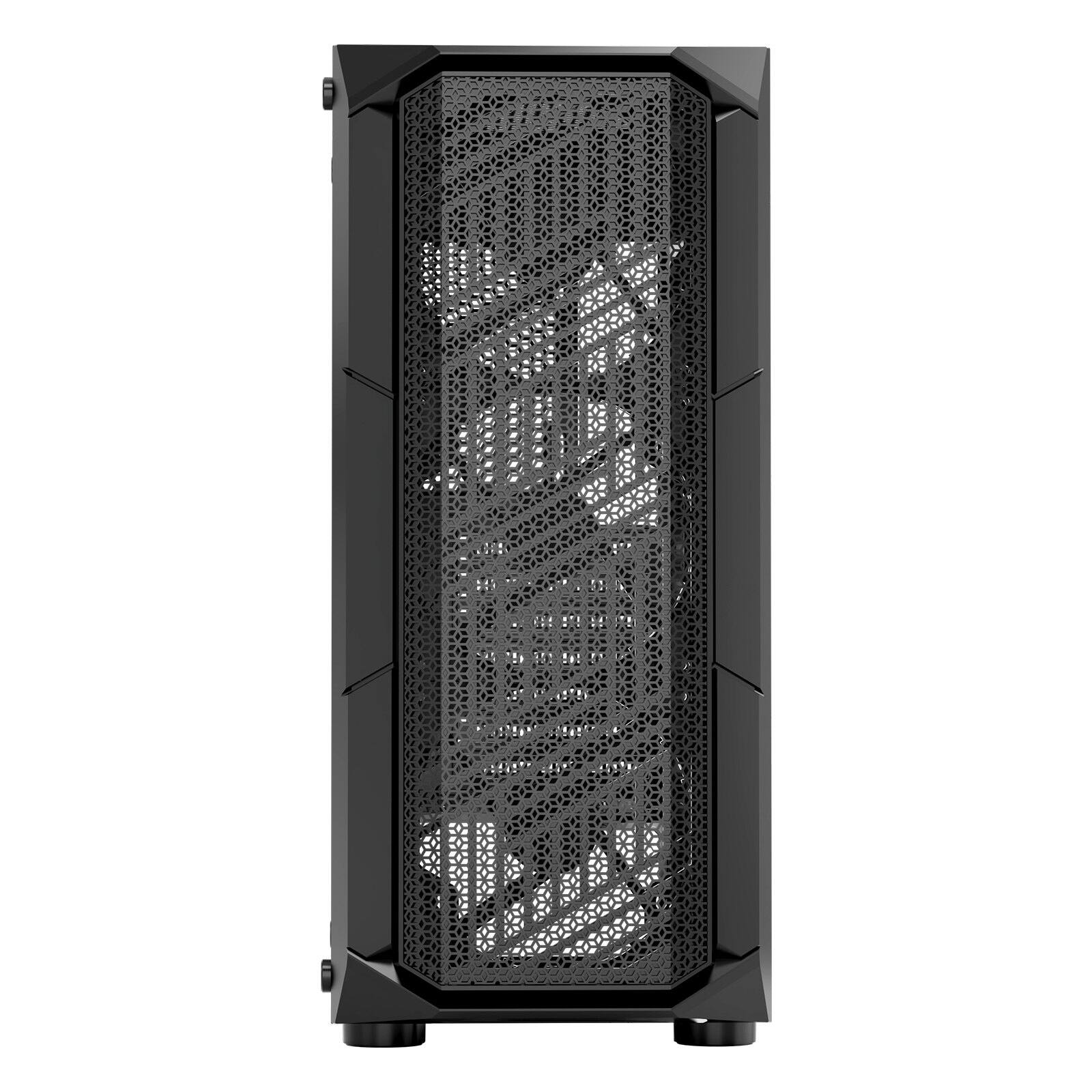 Alt View 8. Glintex - PC Gaming Case Mid-Tower Computer Case Airflow Tempered Glass 4x120mm ARGB Fans Cable Manage ATX M-ATX ITX 320mm GPU - GTEX510478.
