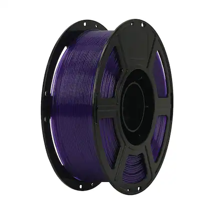 Front. Flashforge - High Speed PETG 3D Printer Filament-1.75mm-1kg (2.2 lbs) Spool - Transparent Purple.