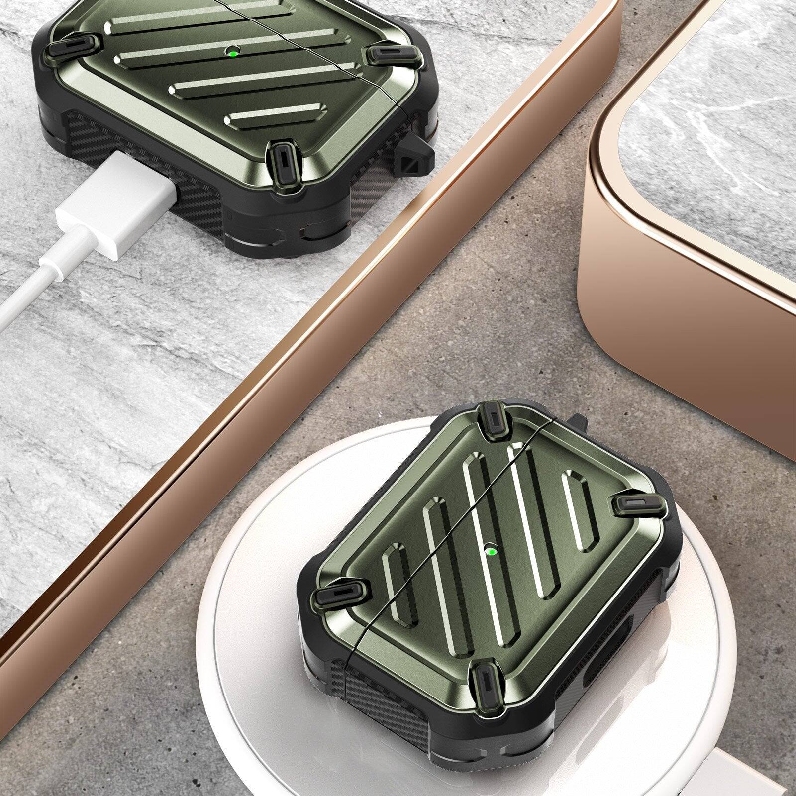 Alt View 1. SUPCASE - Apple AirPods Pro 1 & 2 Unicorn Beetle PRO Rugged Case Waterproof Case - Dark Green.