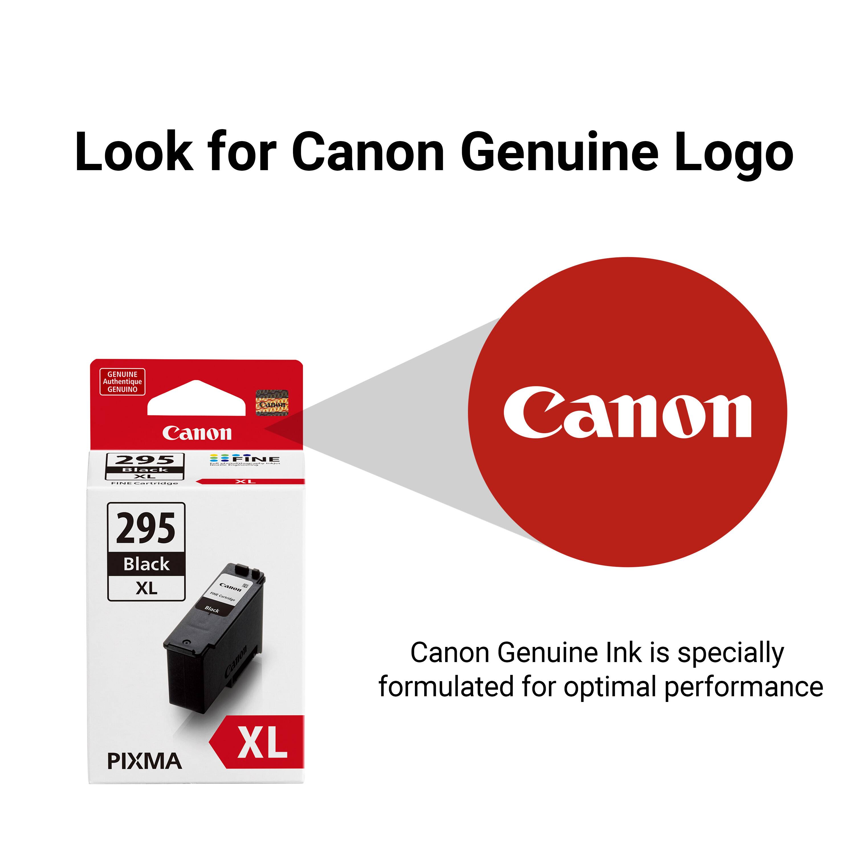 Look for Canon Genuine Logo

Canon Genuine Ink is specially formulated for optimal performance

Canon 295 Black XL - PIXMA Clim XL