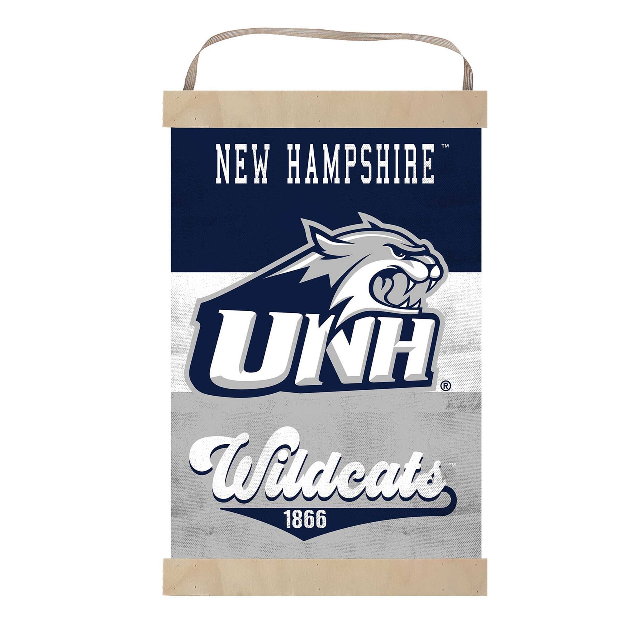 New Hampshire Wildcats Reversible Retro Logo Banner Sign