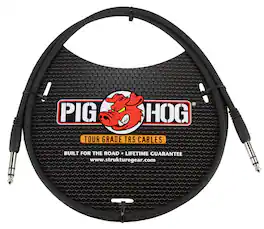 Pig Hog - 3ft 1/4" TRS - 1/4" TRS Cable - Black