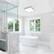 Alt View 4. Akicon - Bathroom Exhaust Fan with Light, Dimmable 3CCT LED Light with Night Light, 80 CFM, 2 Sones, Square, White - White.