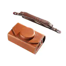 Front. Smallrig - SmallRig Leather Storage Bag for Fujifilm X-E5 and X100VI Camera, Brown.