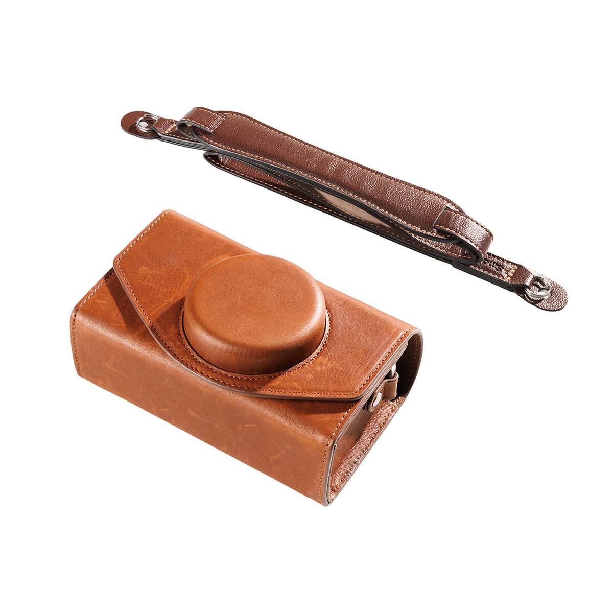 Front. Smallrig - SmallRig Leather Storage Bag for Fujifilm X-E5 and X100VI Camera, Brown.