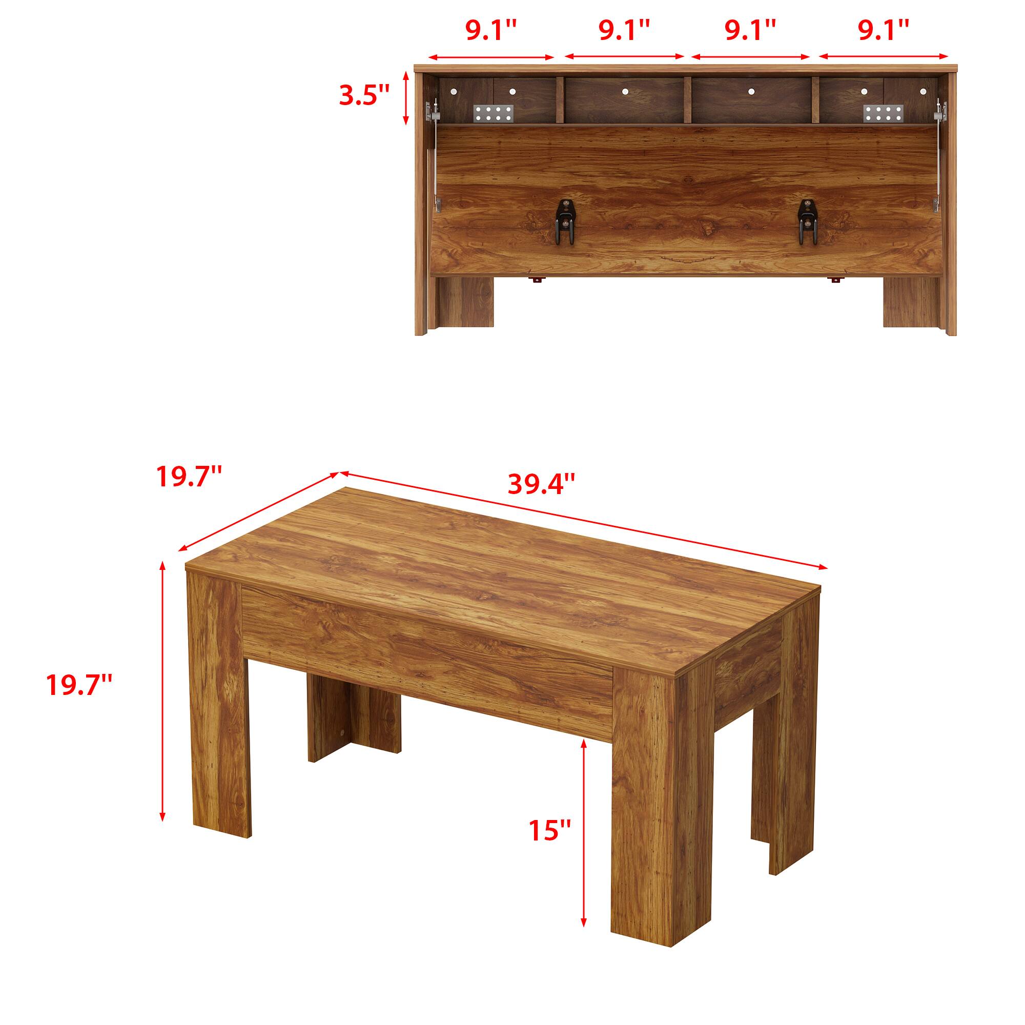 - 9.1"
- 9.1"
- 9.1"
- 9.1"
- 3.5"
- 19.7"
- 39.4"
- 19.7"
- 15"