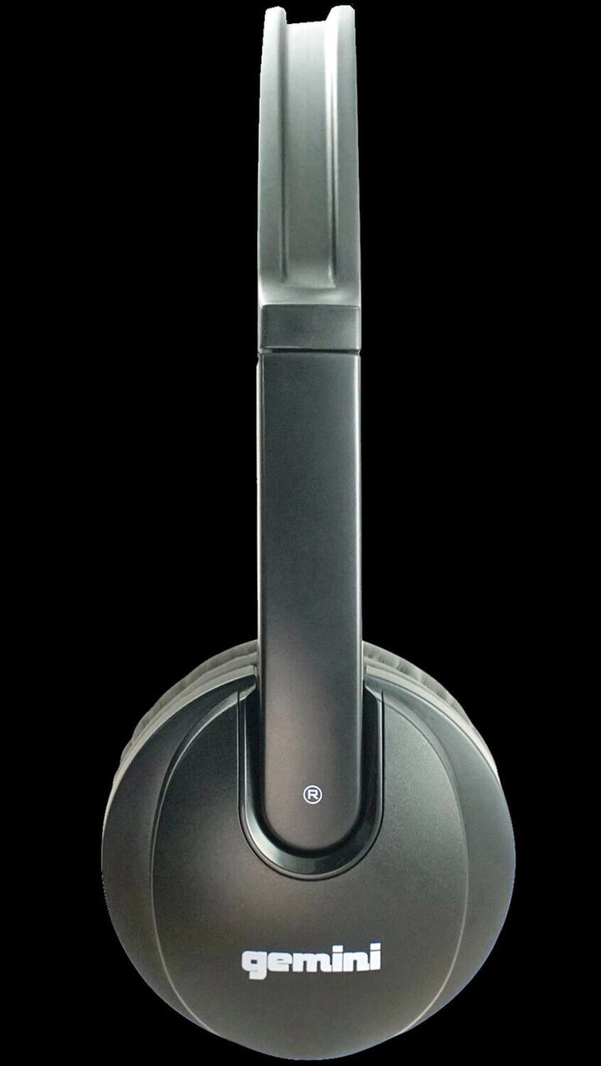 Alt View 2. Gemini - Gemini DJX-200 Comfort DJ Headphone - Lightweight - 40mm Dynamic Drivers (Black)   - HEADPHONES - Multicolor.