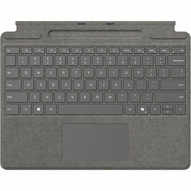 Keyboard/Cover Case Microsoft Surface Pro 10, Surface Pro 8, Surface Pro 9, Surface Pro X Tablet - Platinum