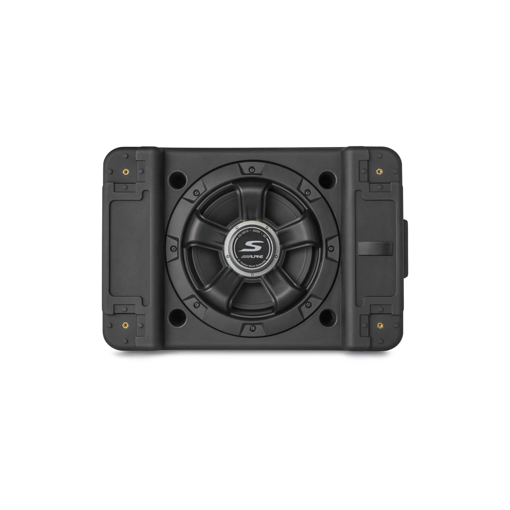 Alt View 10. Alpine - Alpine SS-SB10 Single 10” S-Series Shallow Preloaded Subwoofer Enclosure - Black/Gray.