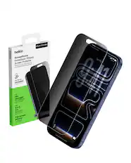 17 Pro Max iPhone Belkin ScreenForce Privacy InvisiGlass Protector Screen avec filtre d'écran InvisiGlass Protecteur de confidentialité de Align w Easy included gne Susue - L - 18x stronger traditional glass - AUa - L M today 6.5 ft. 2m protection? For drce - P - Protection française Ready Full screen privacy - Tue vil A Apr L4 o