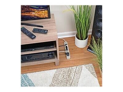 Alt View 4. Tripp Lite - Protect It! 6-Outlet Surge Protector, 15' Cord - Gray/Silver.