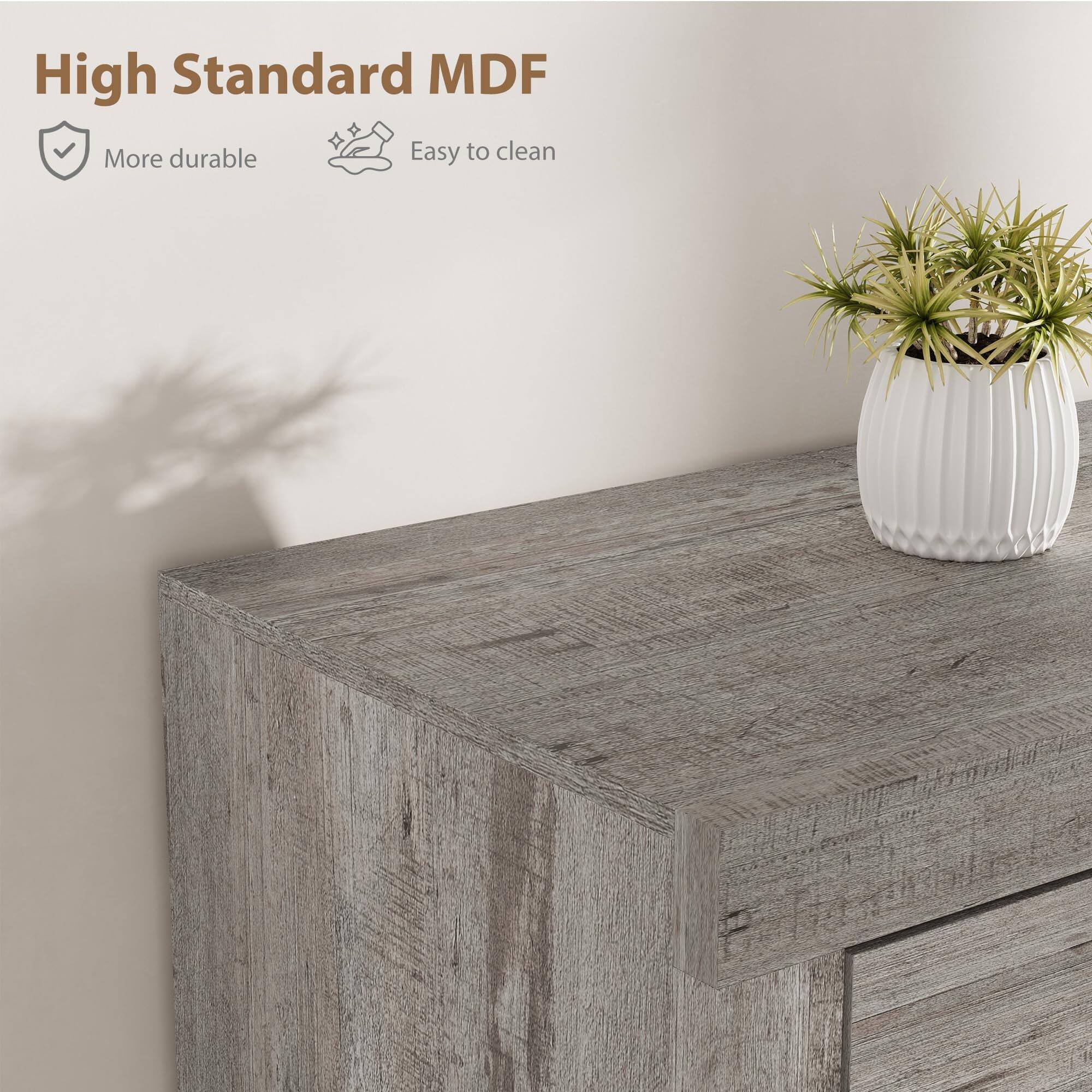 High Standard MDF  
More durable  
Easy to clean