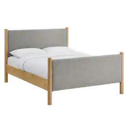 Modway - Maven Queen Size Fabric Upholstered Platform Bed - Oatmeal