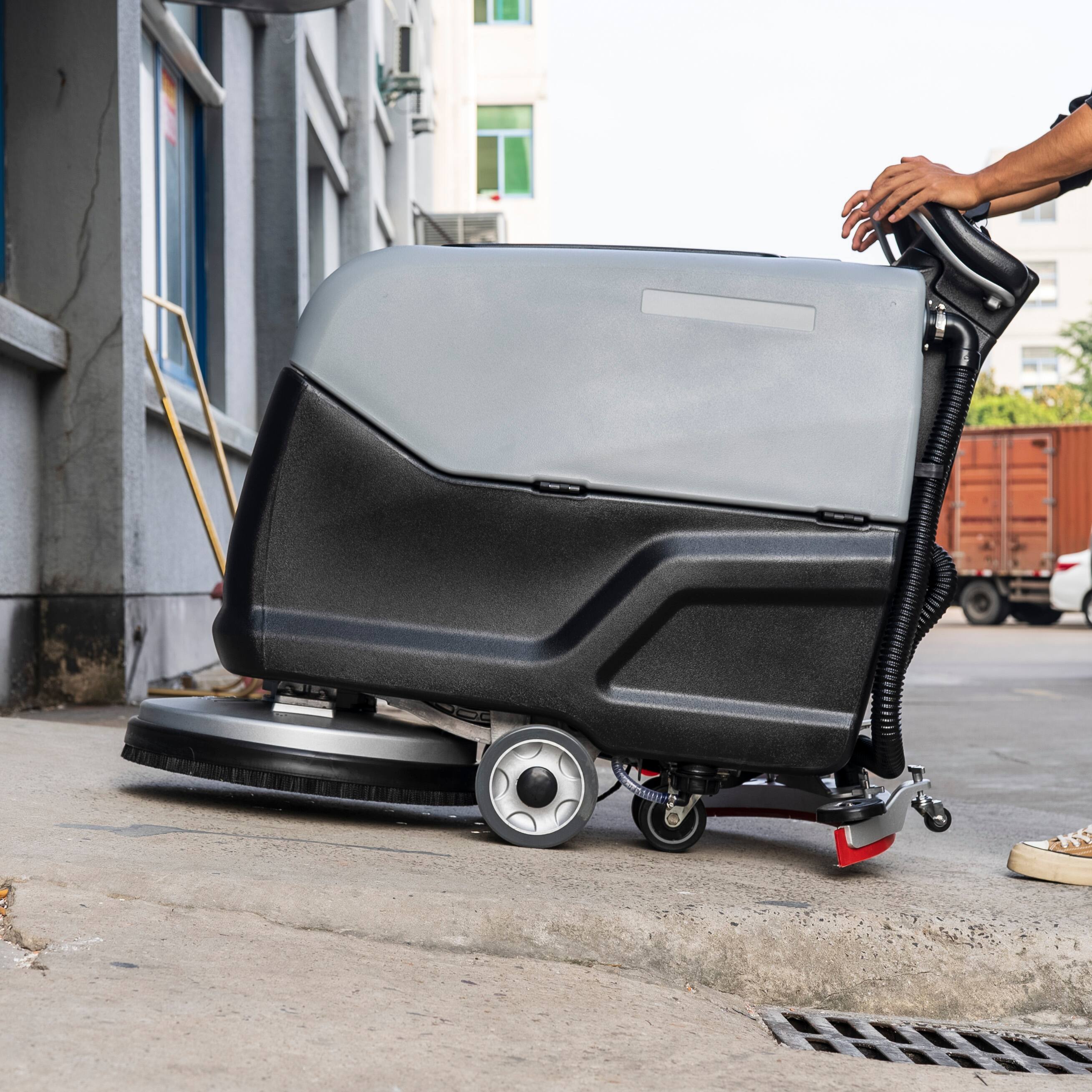 Alt View 8. Dapper Supply - Battery Powered Self Propelled Floor Scrubber 20 Inch 4 Hour Runtime 2 Brushes 3 Pads 2 Year Warranty - Grey.