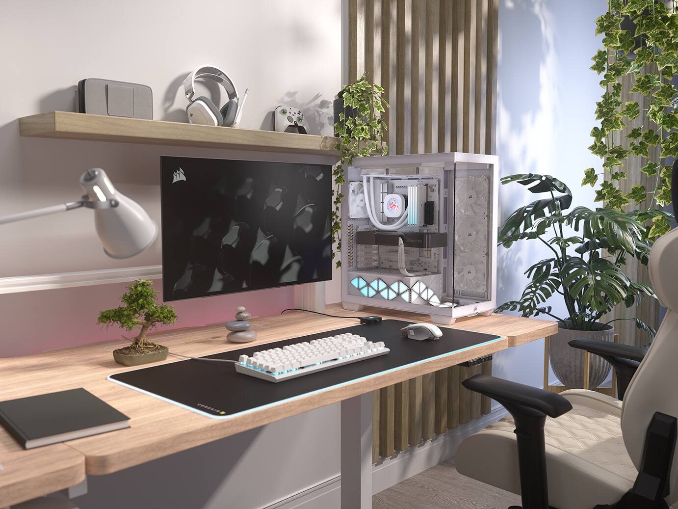 Alt View 22. CORSAIR - NAUTILUS 240 LCD - White.