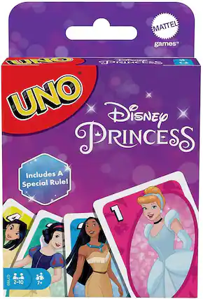 MATTEL games™
UNO
Disney PRINCESS
Includes A Special Rule!
GY69
2-10
7+