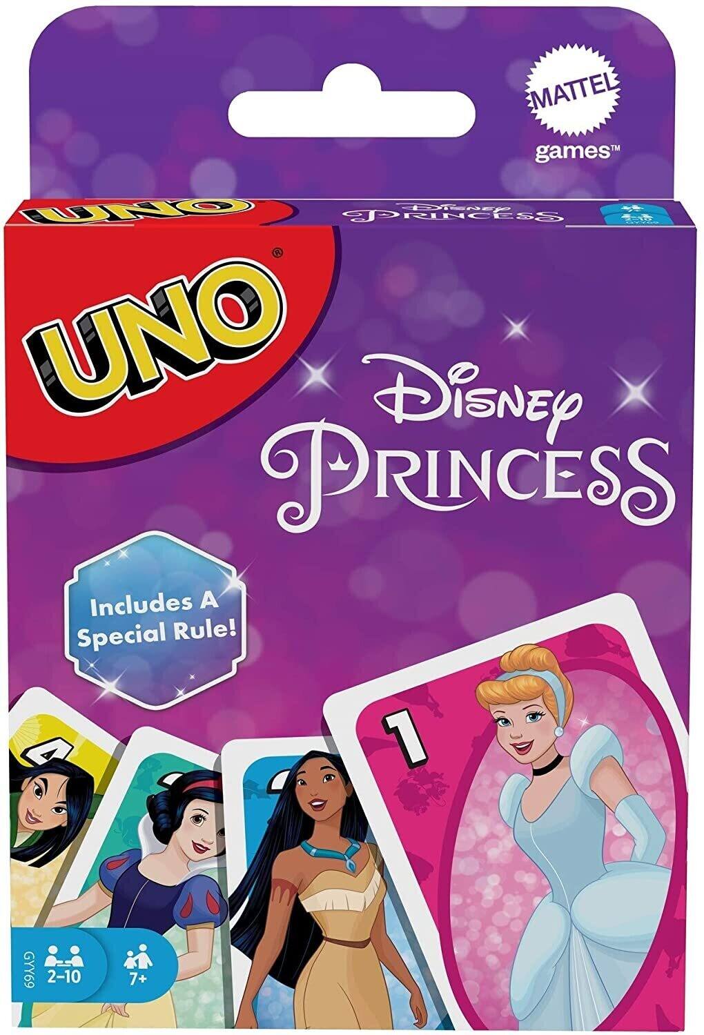 MATTEL games™  
UNO  
Disney PRINCESS  
Includes A Special Rule!  
GY69  
2-10  
7+