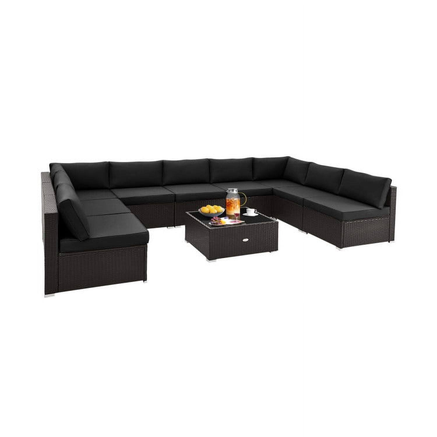 Back. Kadyn - Patio Sofa Set,4 Pc Outdoor Acacia Wood Conversation Set, Suitable for Outdoor Living Spaces - Black.