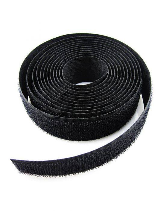 Grizzly Supply - 1/2" Hook & Loop Continuous Roll 25 yards/roll - Black