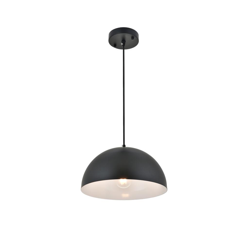 Alt View 7. Living District - Forte 1 light black Pendant - Black.