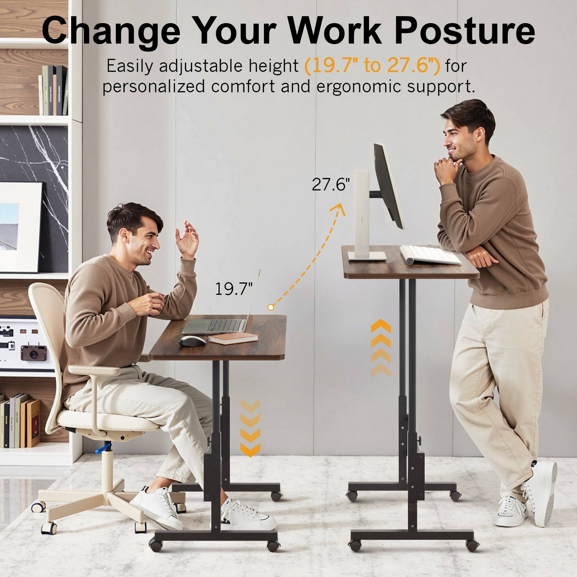 Change Your Work Posture

Easily adjustable height (19.7" to 27.6") for personalized comfort and ergonomic support.