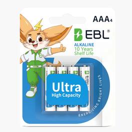 EBL - Ultra High Capacity Energy AAA Batteries 1.5V Triple A Alkaline Battery 10 Years Shelf Life 0 Leakage Safe No Hg No Cd.