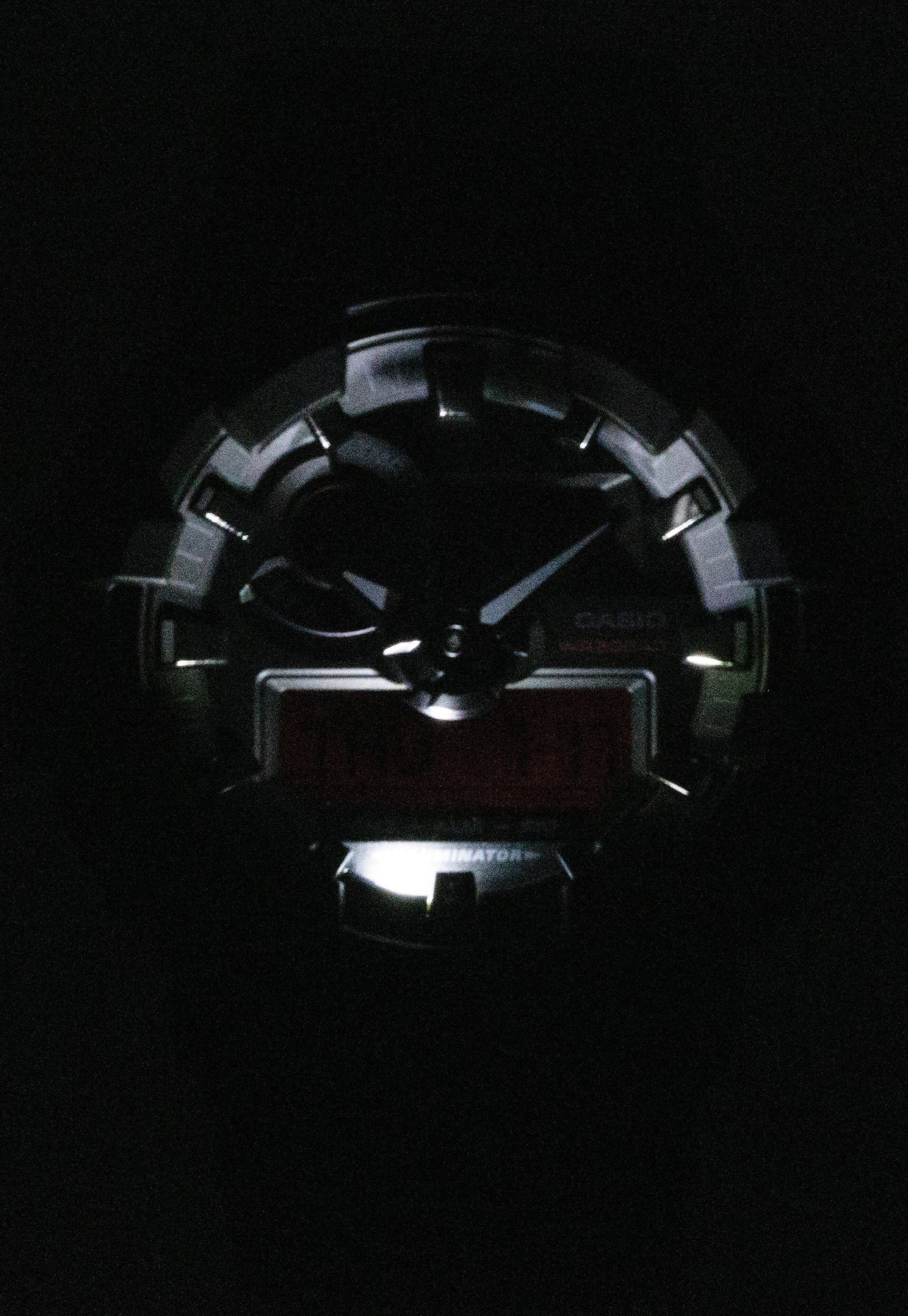 Angle. Casio - G-SHOCK Quartz GA-700BBR-1A Mens Watch Analog-Digital Resin Strap Black Dial 200M - Black.