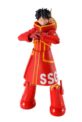 Front. Bandai - Monkey D.Luffy - Future Island Egghead - One Piece - Tamashii Nations S.H. Figuarts 7.1" Figure.