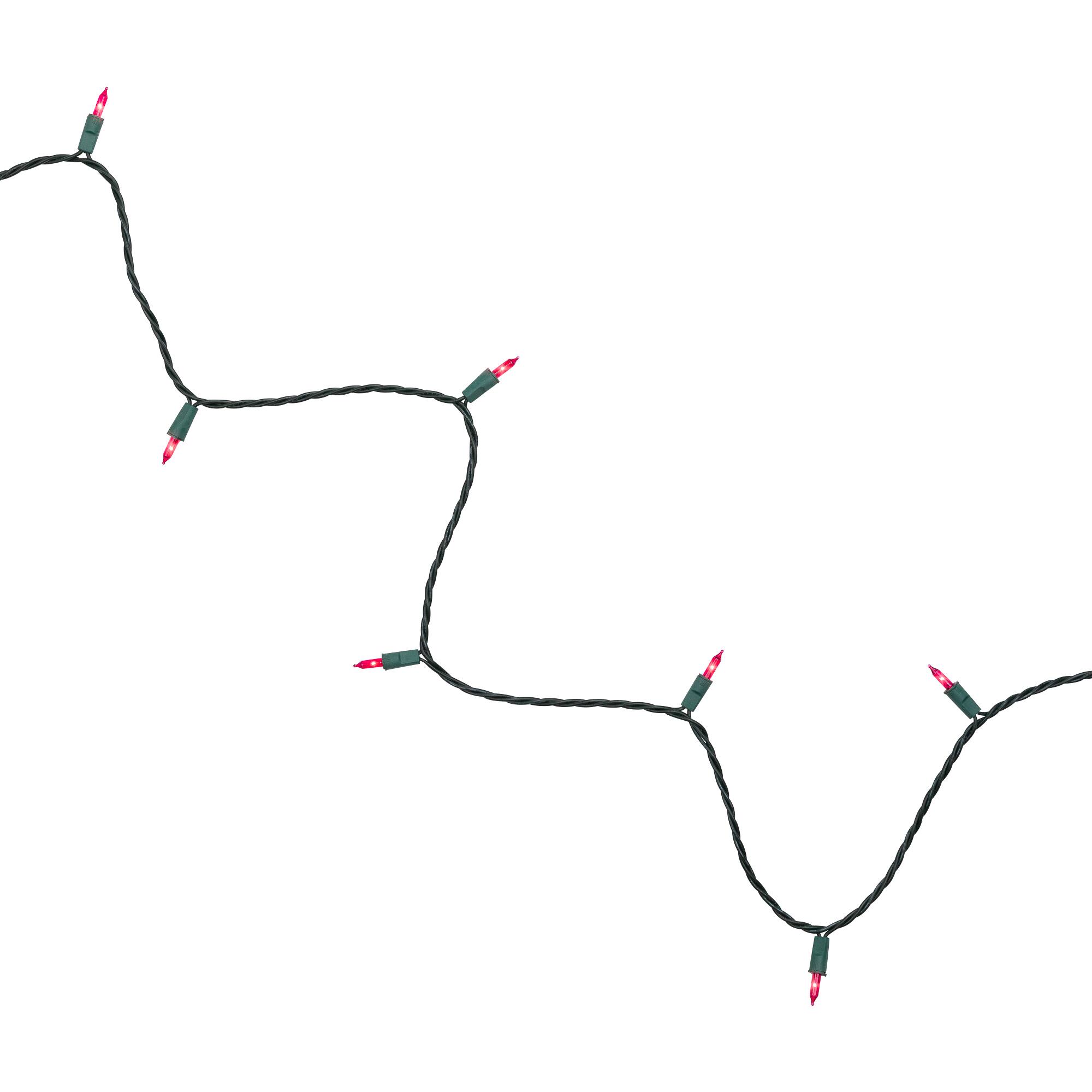 Alt View 5. GKI/Bethlehem Lighting - Perm-O-Snap Mini Christmas Lights - Pink - 24.75 ft Green Wire - 50ct - Pink.