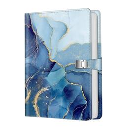 Stock Preferred - 4x6 Photo Album 112 Pocket Capacity Mini Book with Vegan PU Leather Cover - Ocean Marble