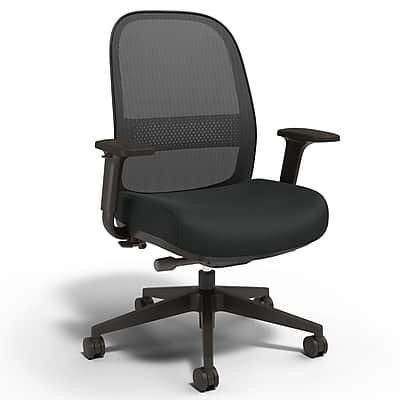 Workplace 2.0 - Workplace2.0™ Bedford Ergonomic Fabric/Mesh Swivel Task Chair, (UN60991) - Black