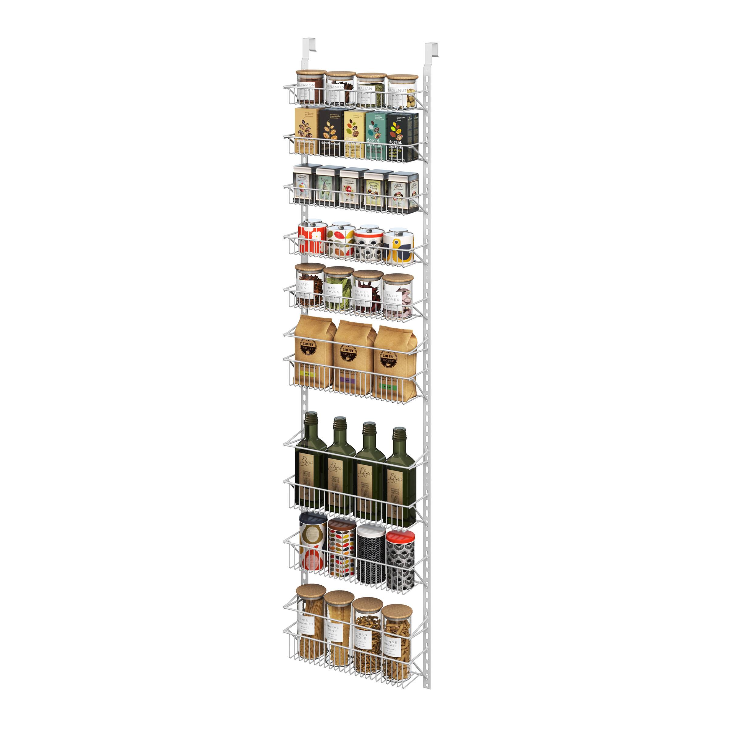 Alt View 9. Home-Complete - 9-Tier Over Door Organizer, White - White.