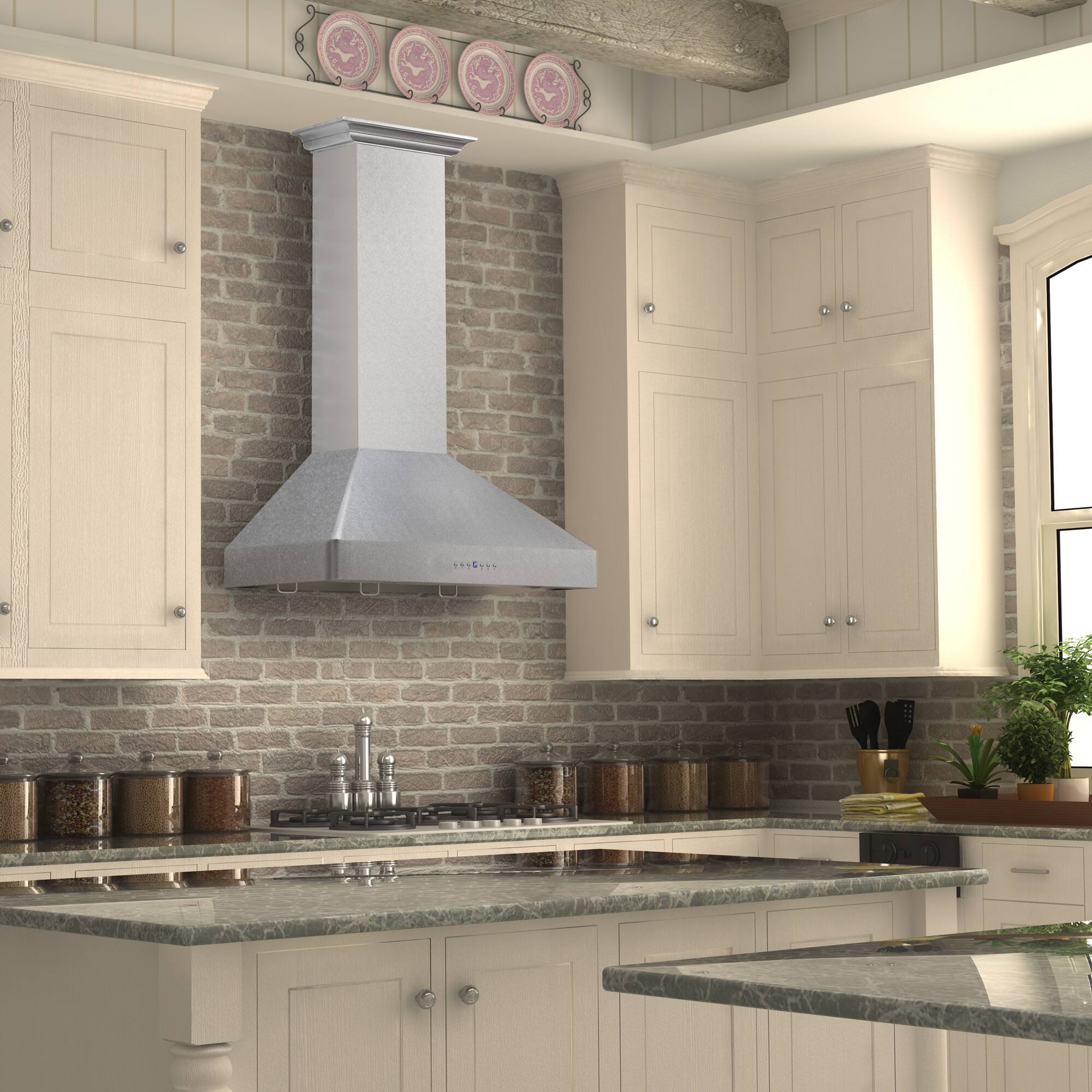 Alt View 2. ZLINE - ZLINE 30 in. Ducted Wall Mount Range Hood in Satin Stainless Steel (8KF2S-30) - Satin Stainless Steel.