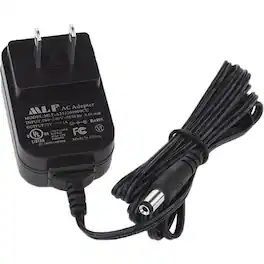 Nightstick - 6' 12V AC Power Supply with Straight Barrel Plug Connector, Black