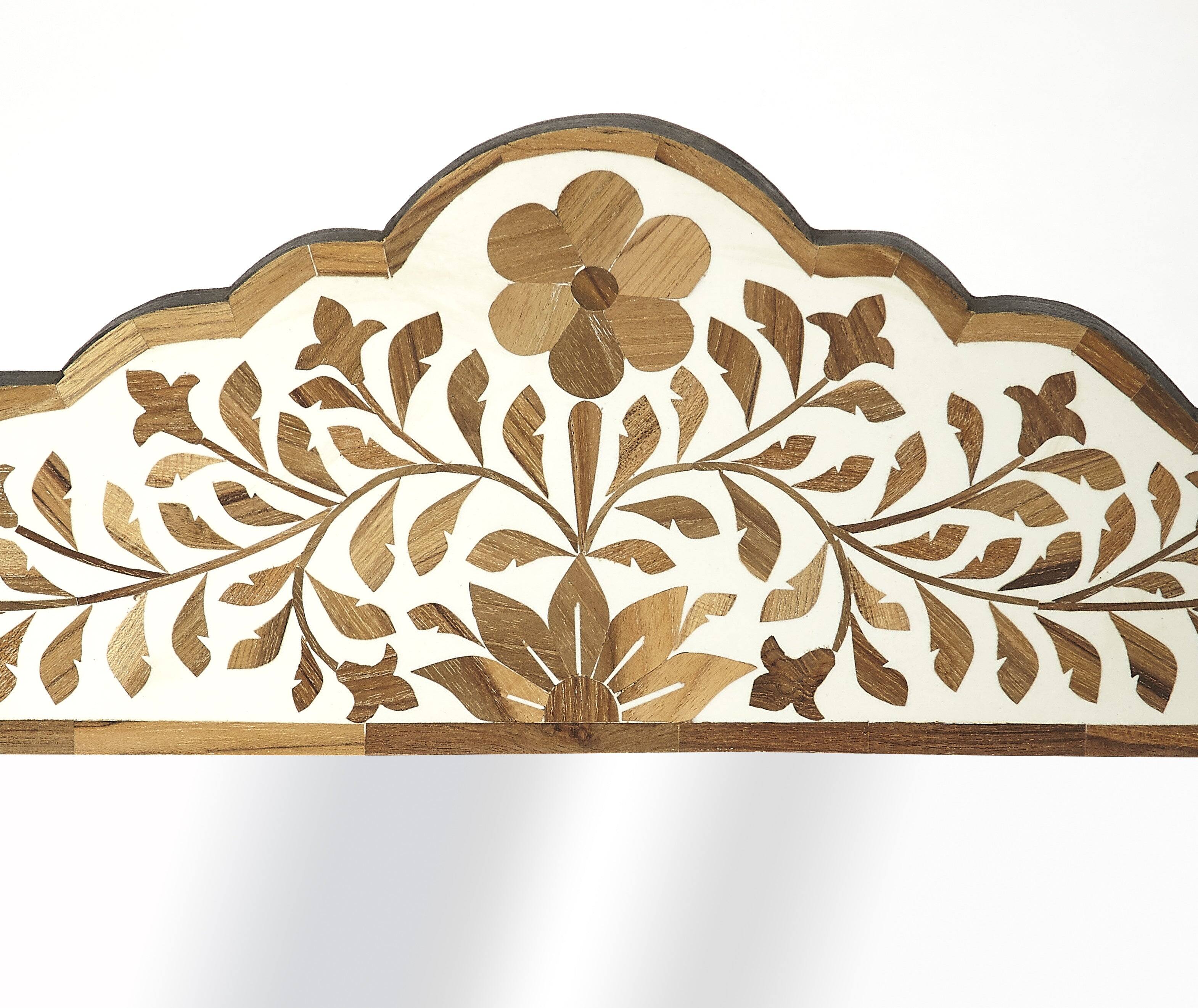 Alt View 2. Butler Specialty - Vivienne 20 in. W x 28 in. H Bone Inlay Vertical Accent Wall Mirror - Light Brown.