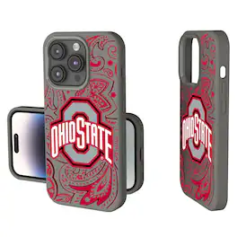 Keyscaper - NCAA - Ohio State Buckeyes Paisley iPhone Soft Touch Case - 15 - Gray