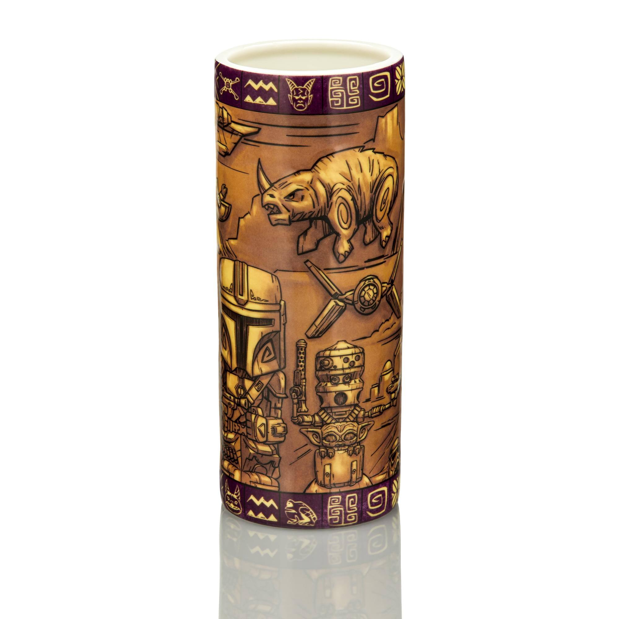Alt View 1. Star Wars - Geeki Tikis Star Wars: The Mandalorian Season 1 Scenic Ceramic Mug | 24 Ounces - Brown.