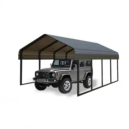 Front. Mondawe - 10x20 FT Heavy Duty Outdoor Carport - Gray.