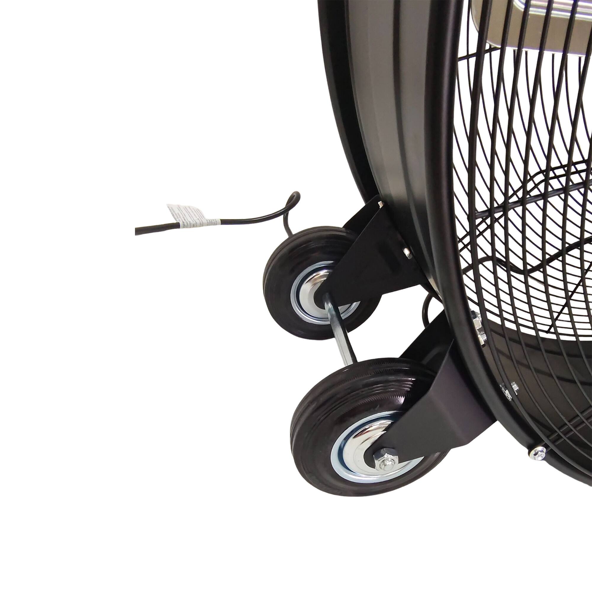 Alt View 4. Loheer - 30 In High Velocity Drum Fan, 2 Speed Heavy Duty Industrial Fan, With Wheels & Handle Garage, Warehouse, Workshop - Black.