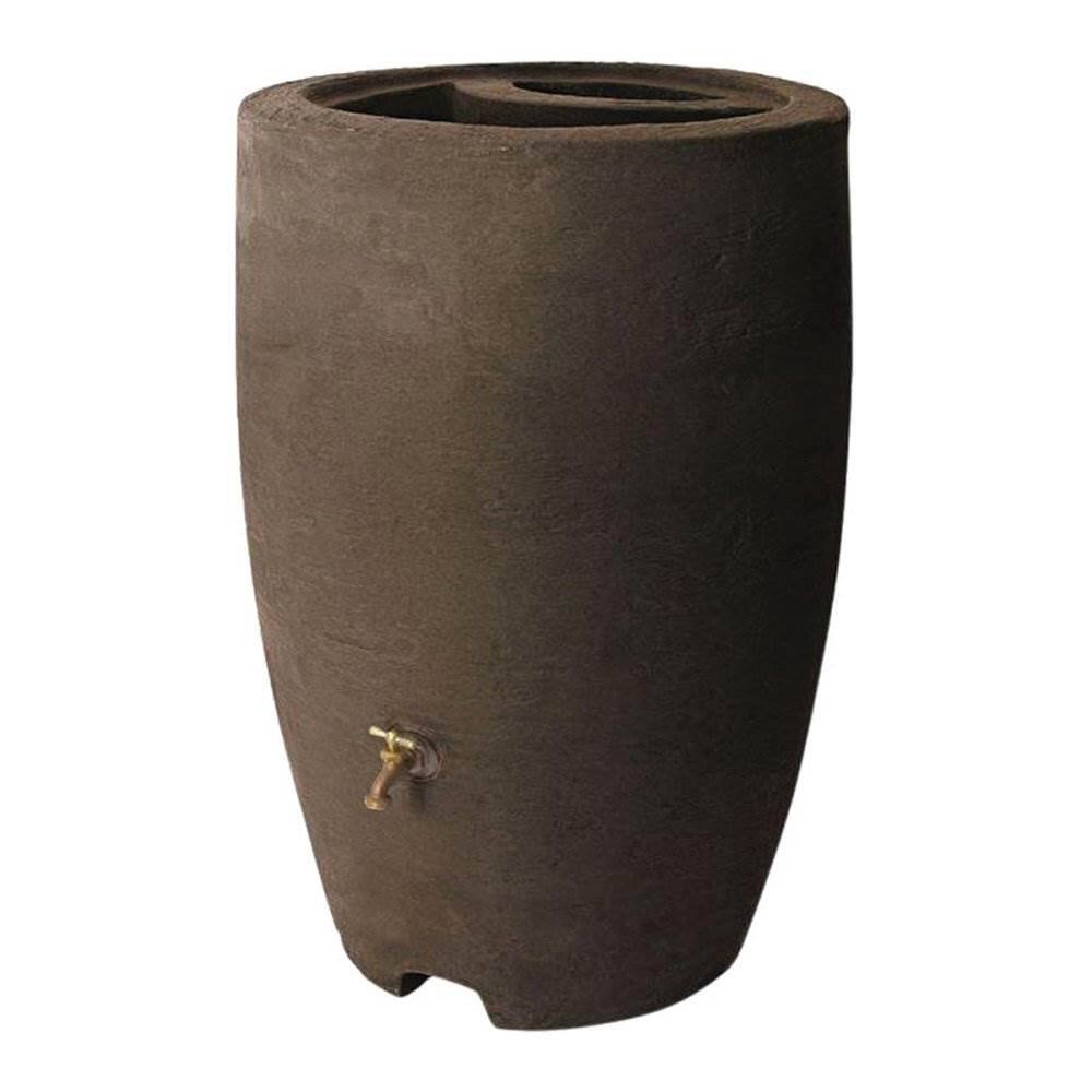 Alt View 2. Algreen - Algreen 500GPH Watering System Pump + 50 Gallon Rain Water Collection Barrel - Brown.